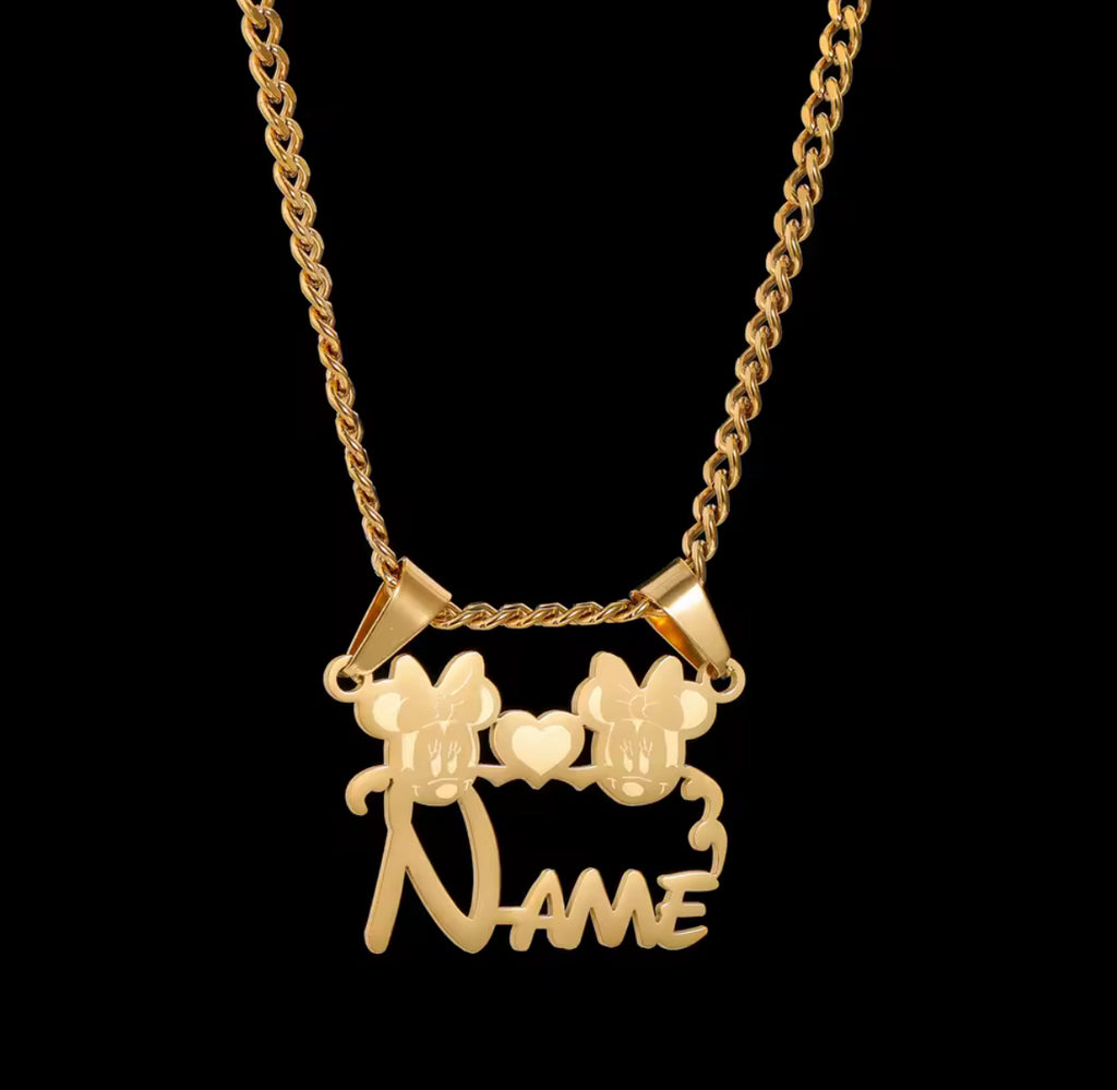 Personalized Cartoon-Inspired Name Necklace
