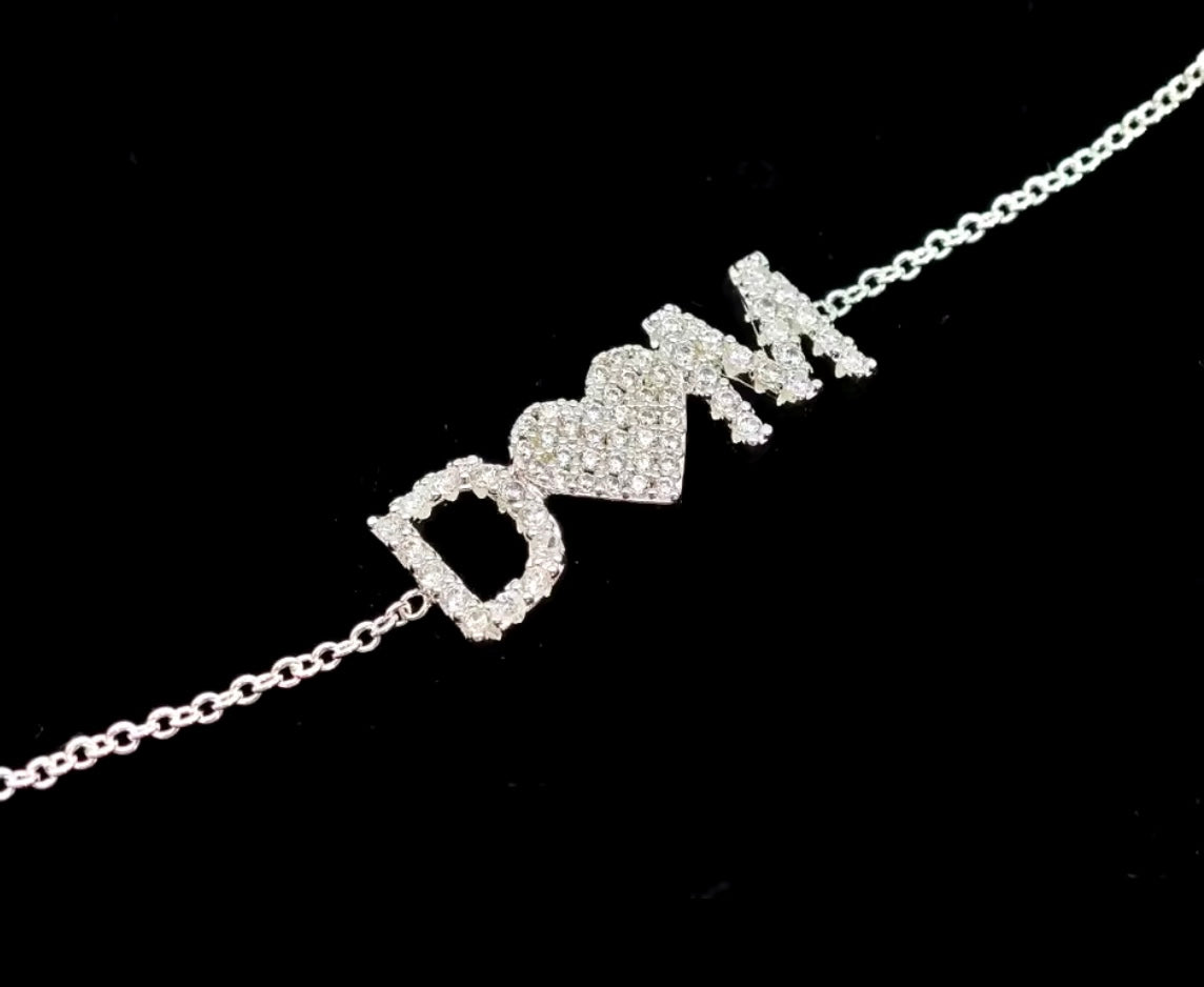 Me & You initial necklace/anklet