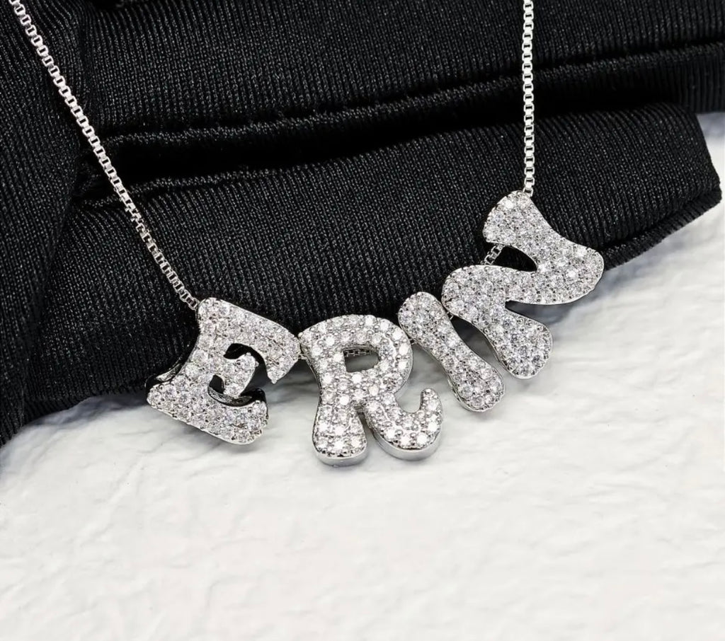 Fancy Charm Letters Custom Necklace