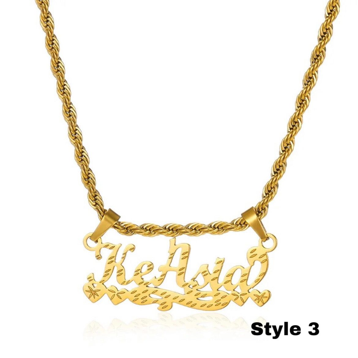 Old Skool Custom Name Necklace