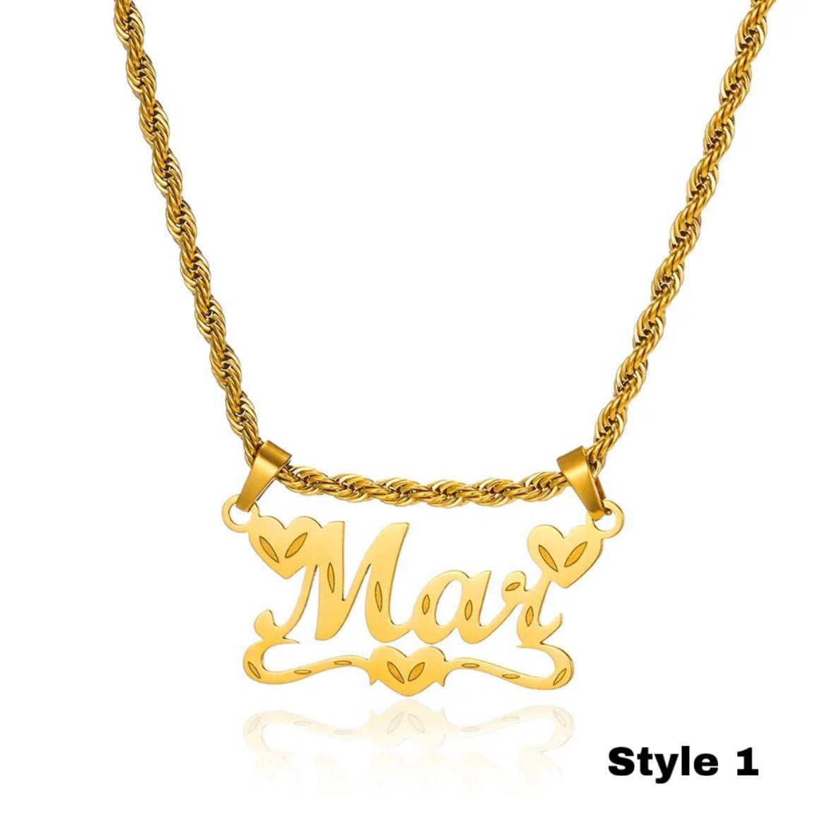 Old Skool Custom Name Necklace