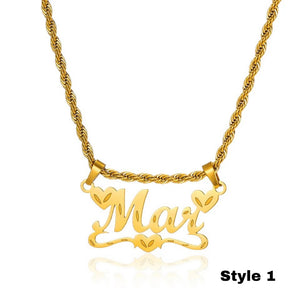 Old Skool Custom Name Necklace