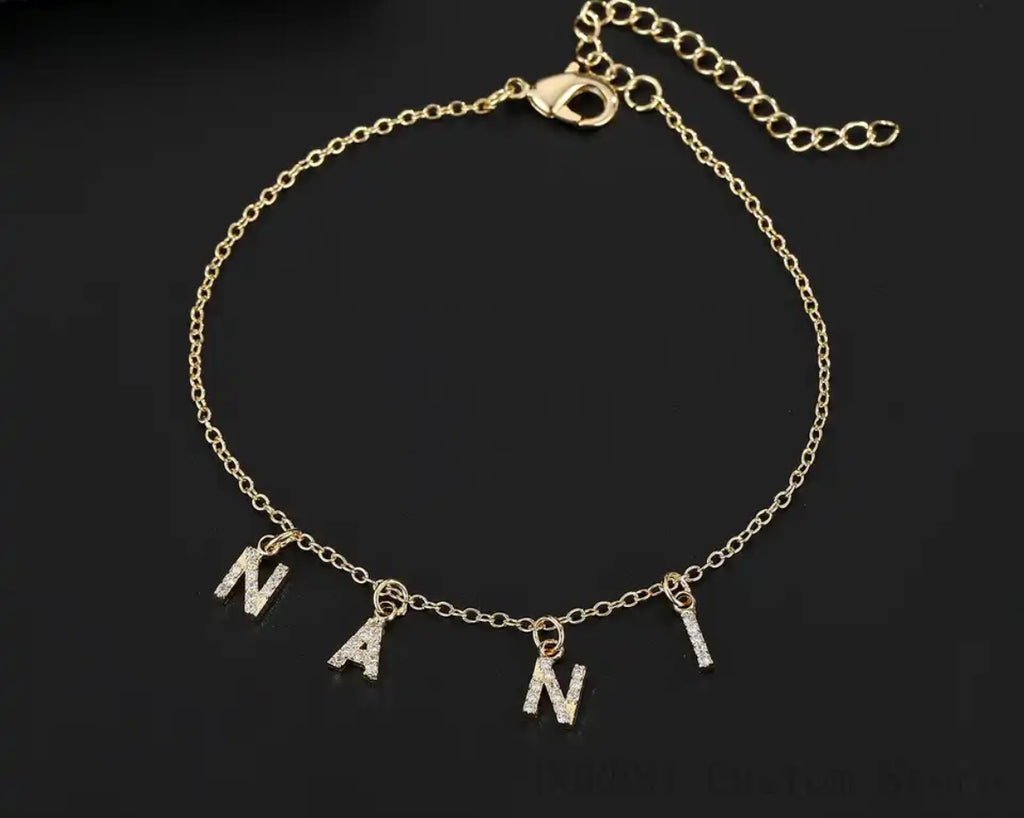 Charm Name Anklet