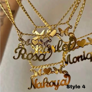 Old Skool Custom Name Necklace