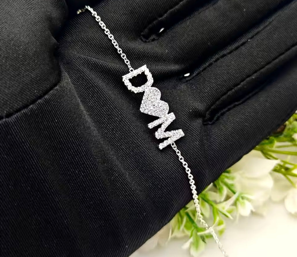 Me & You initial necklace/anklet
