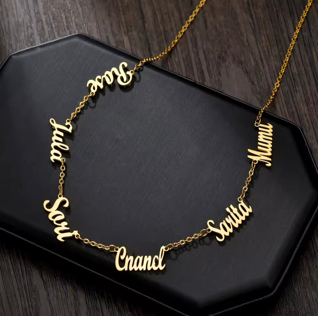 Personalized 5 Name Necklace