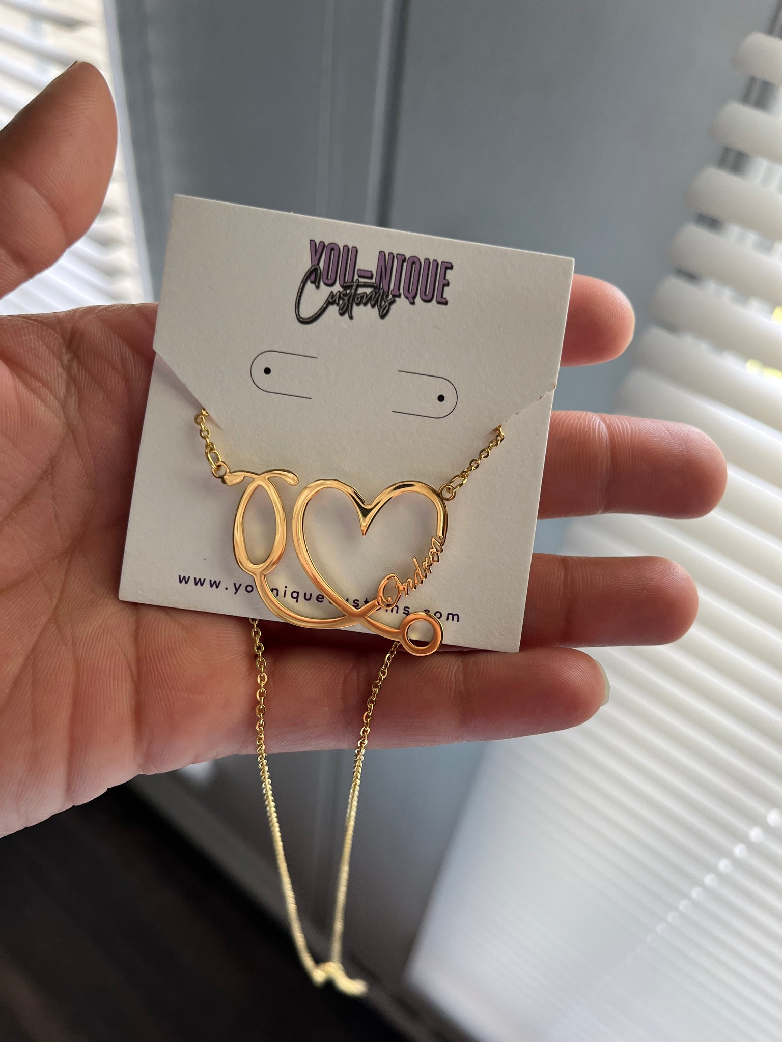 Nurse Bae Stethoscope Name Necklace