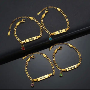 Baby Custom Birthstone Bracelet