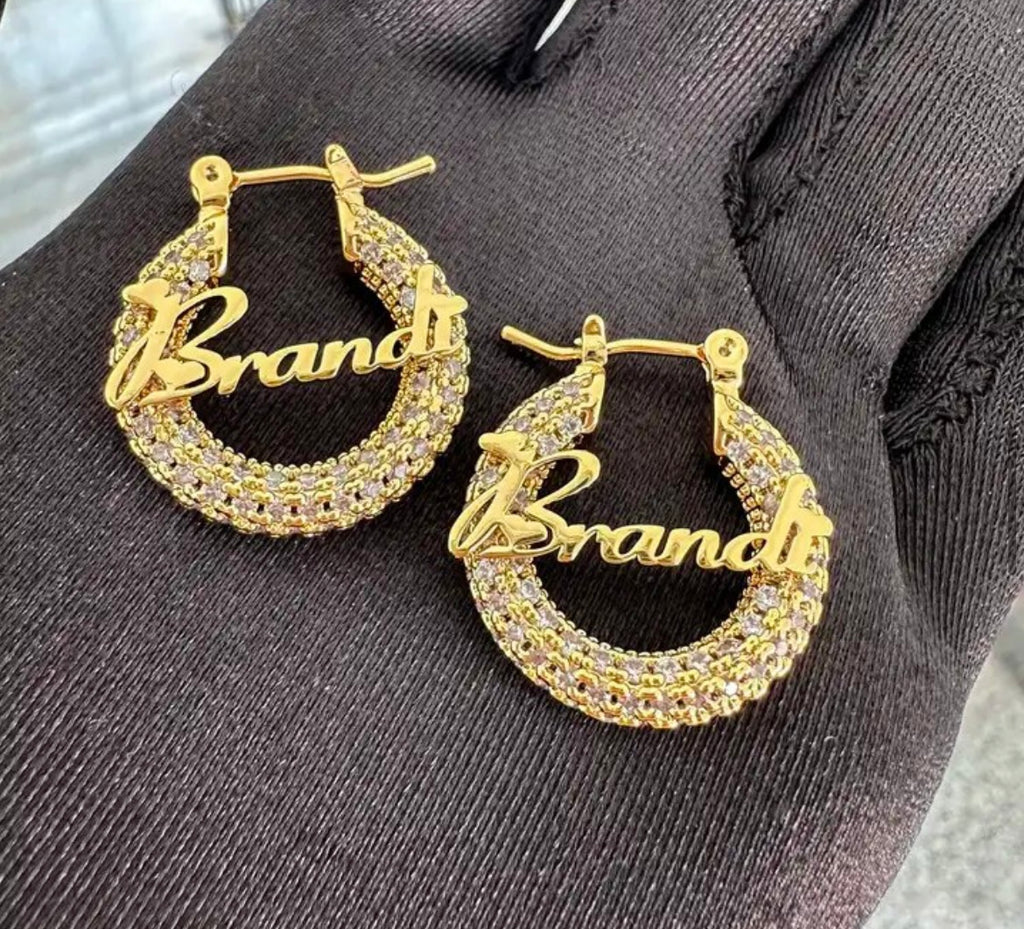 Kids Custom Blingy Hoop Earrings