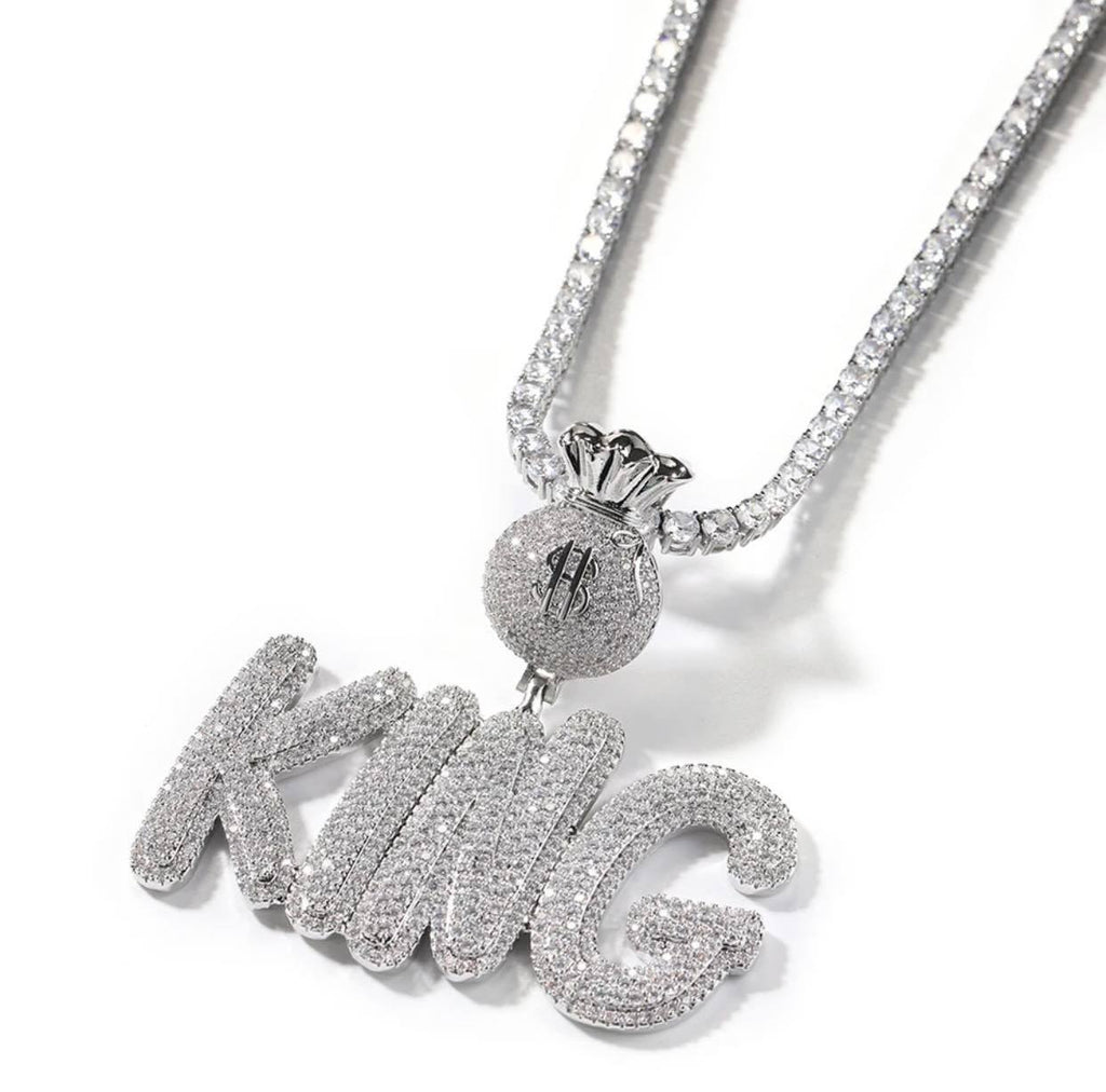 Small Baguette Custom Money Bag Bail (Tennis Chain)