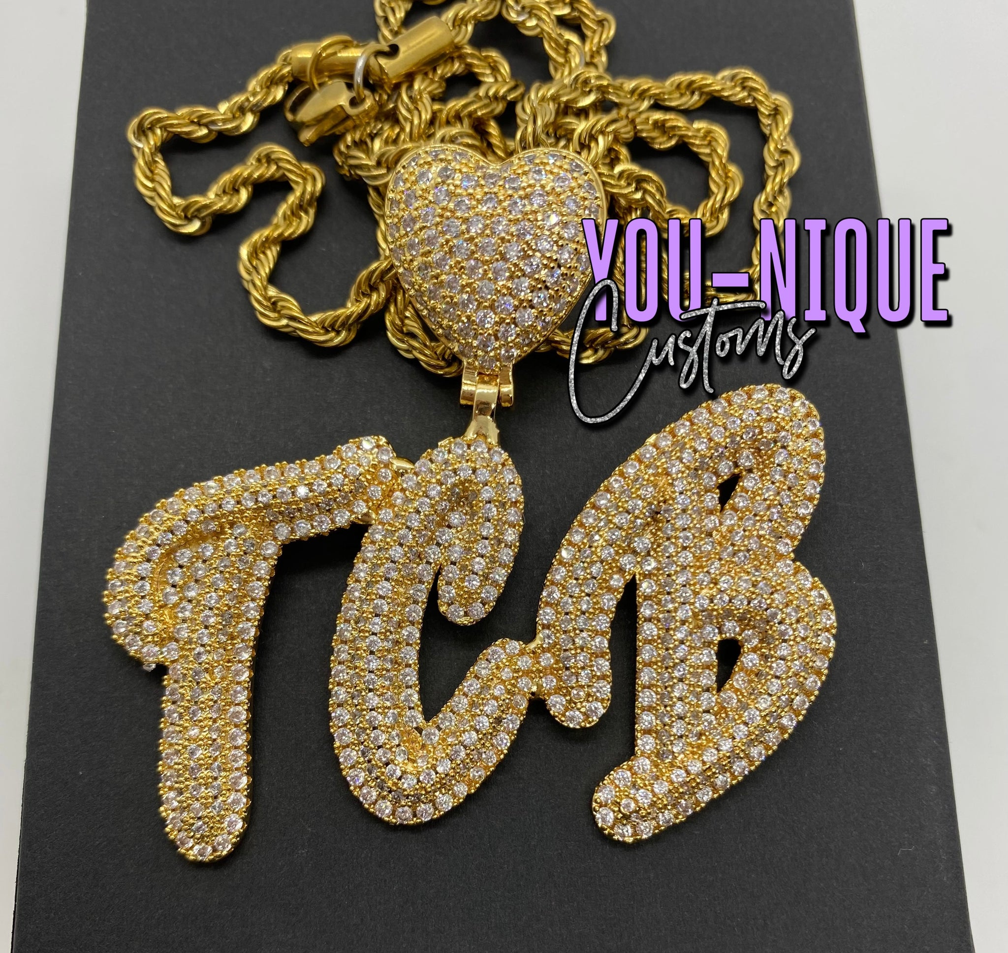 Heart On Ice (Rope Chain)
