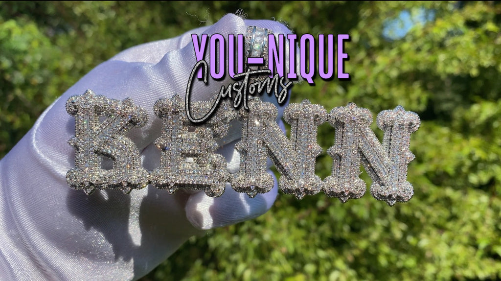 Frozen Custom Name Pendant (Rope Chain)