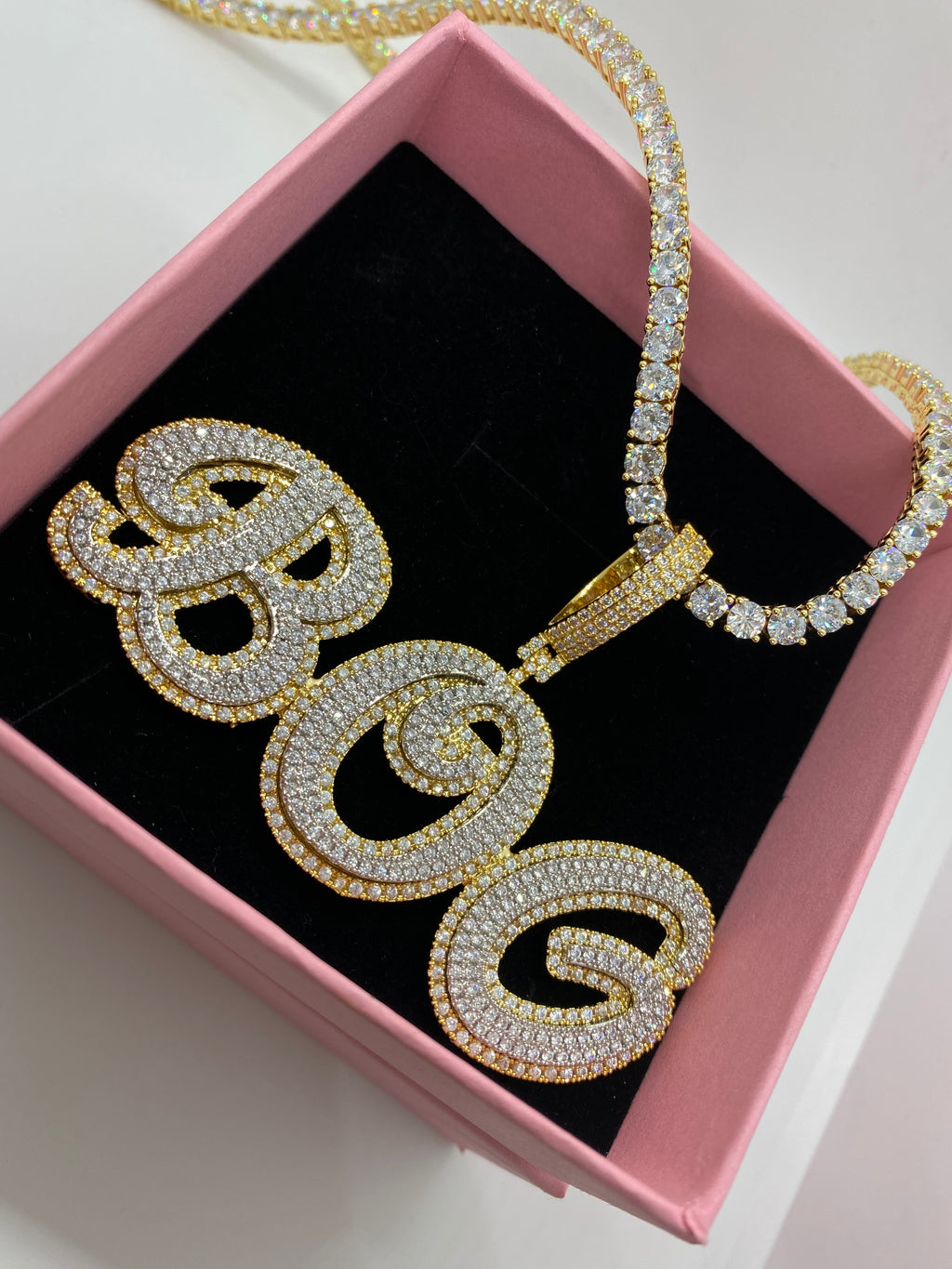 Double Face Pendant (Tennis Chain)
