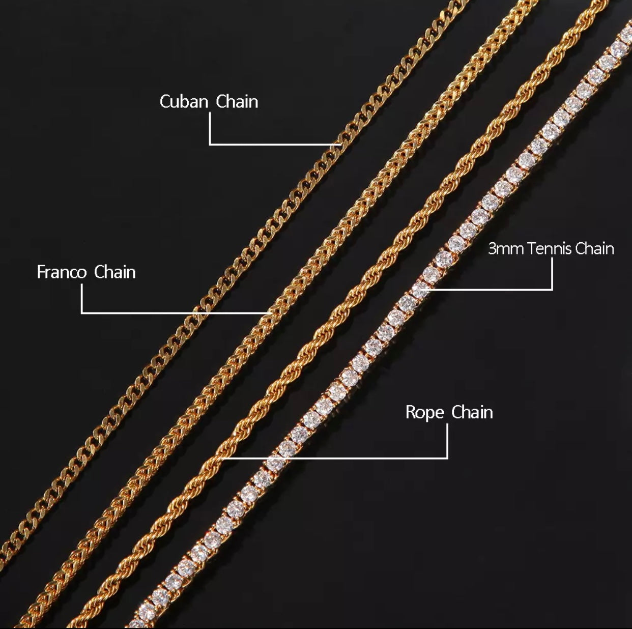 Bubble Baguette (Tennis Chain)