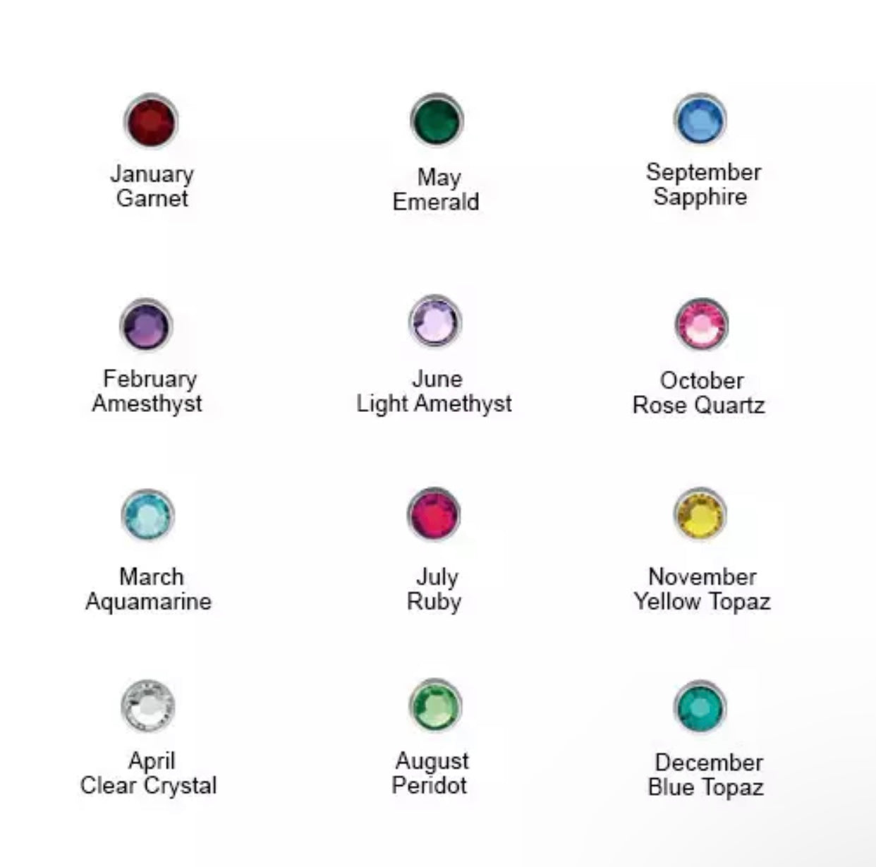 Custom Birthstone footprint Necklace