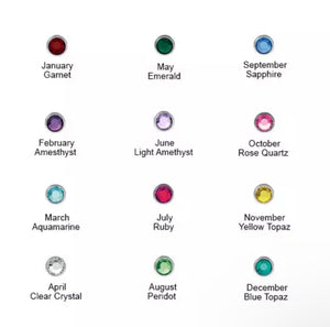 Custom Birthstone footprint Necklace