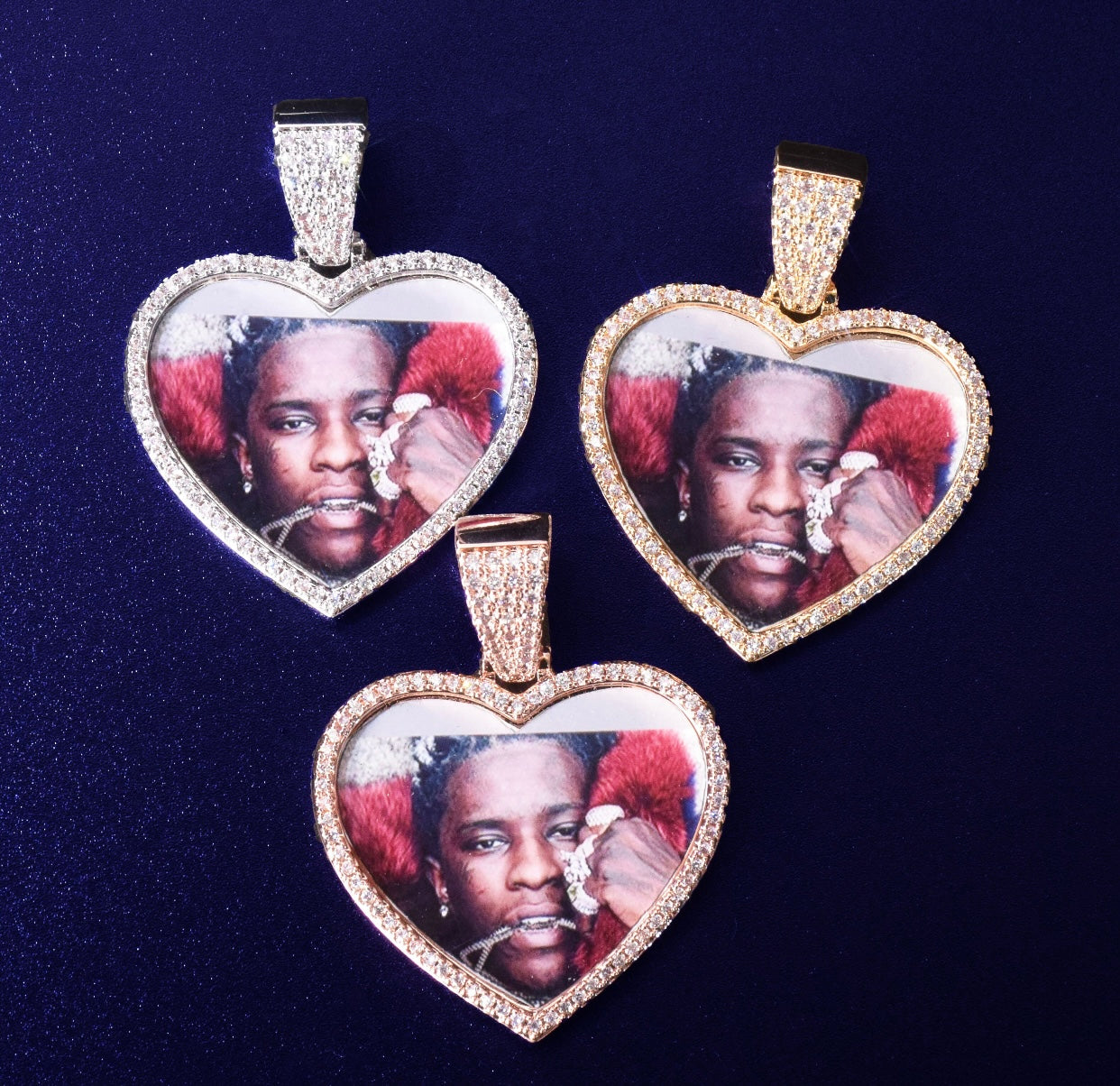 In Memory Heart Photo Pendant