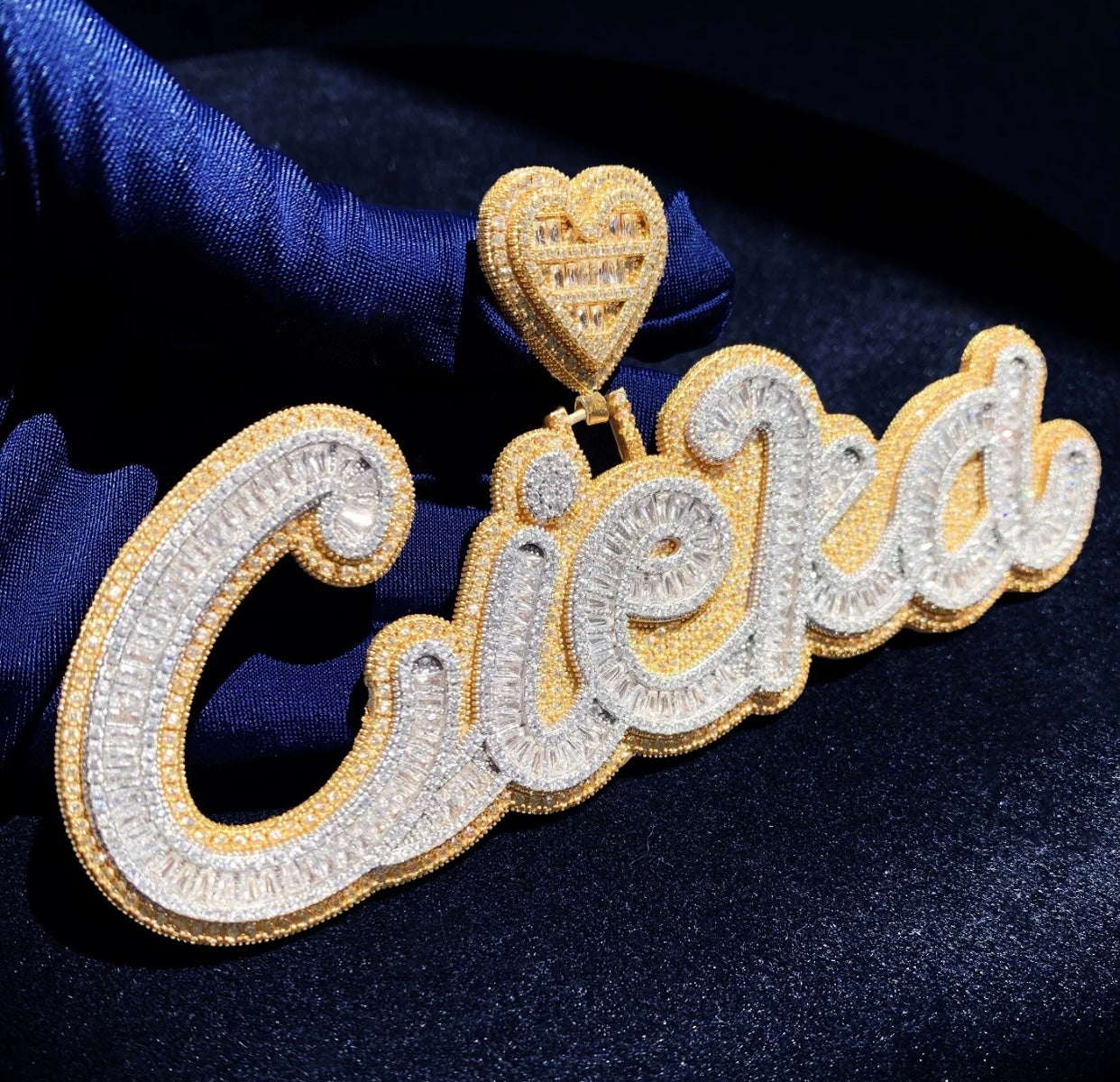 Amore Baguette Pendant (No Chain)
