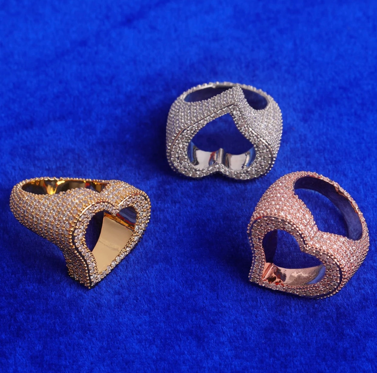 Icy Open Heart Ring