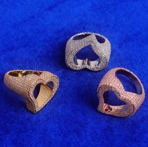 Icy Open Heart Ring