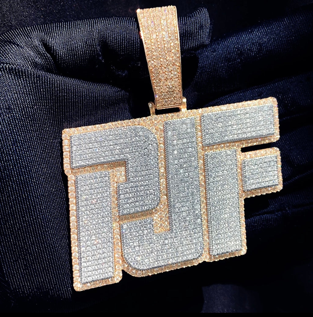 Custom Conjoined Name Pendant (Baguette Chain)