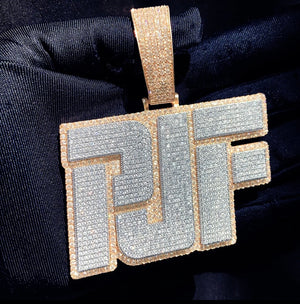 Custom Conjoined Name Pendant (Baguette Chain)
