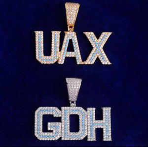 Icy Script Name Pendant (Rope Chain)