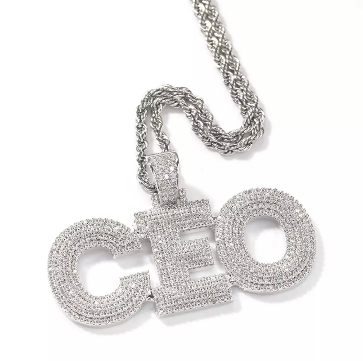 "Like A Boss" Bubble Letter Pendant (Rope Chain)