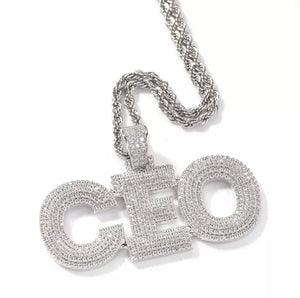 "Like A Boss" Bubble Letter Pendant (Rope Chain)