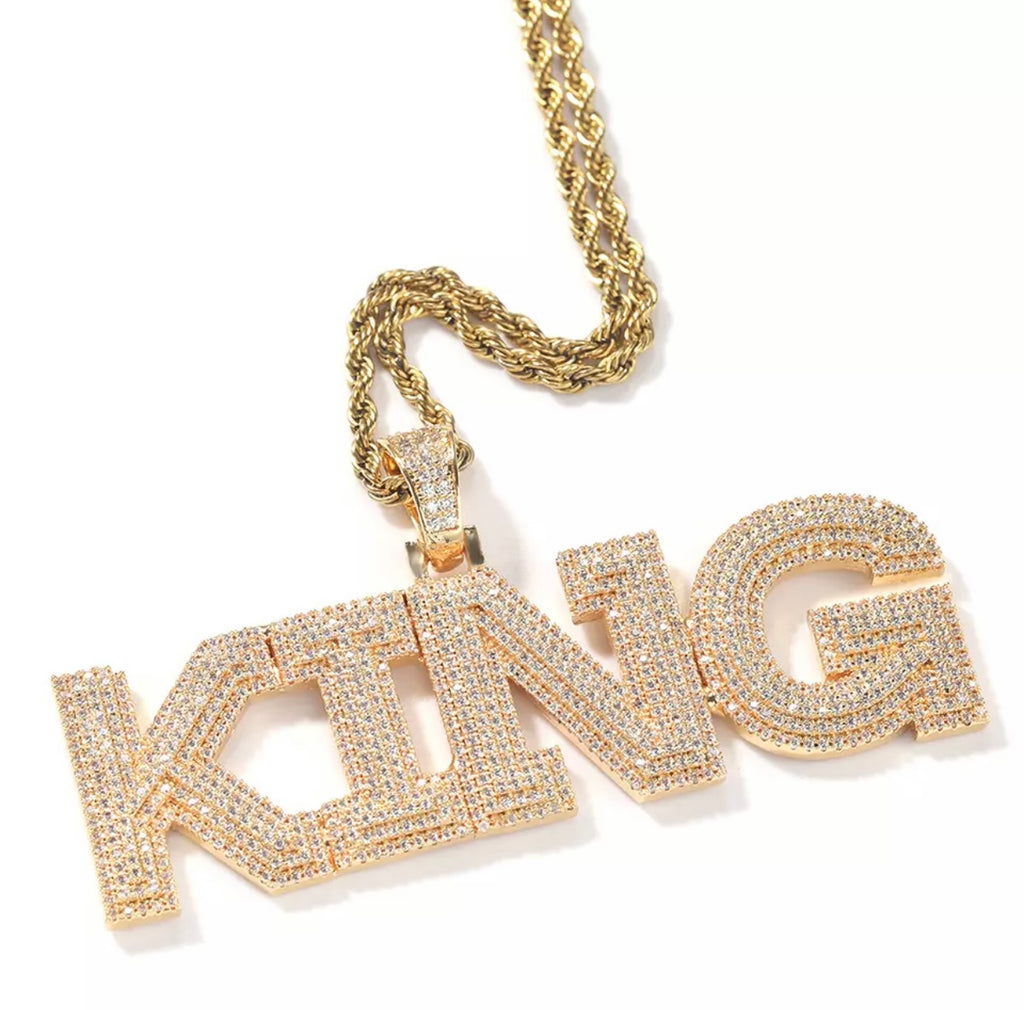 "Like A Boss" Bubble Letter Pendant (Rope Chain)