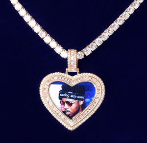 Baguette Photo Pendant
