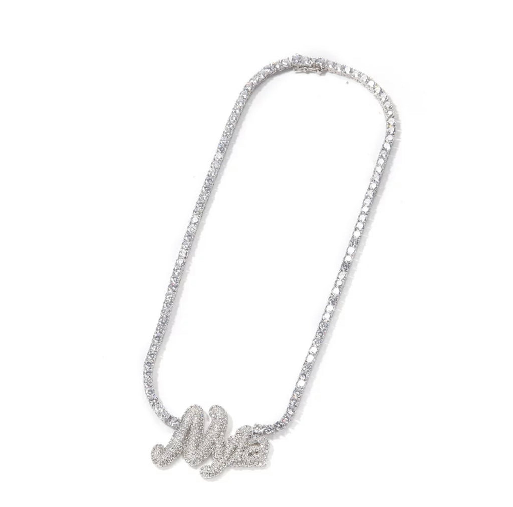 So Icy Cursive Tennis Chain