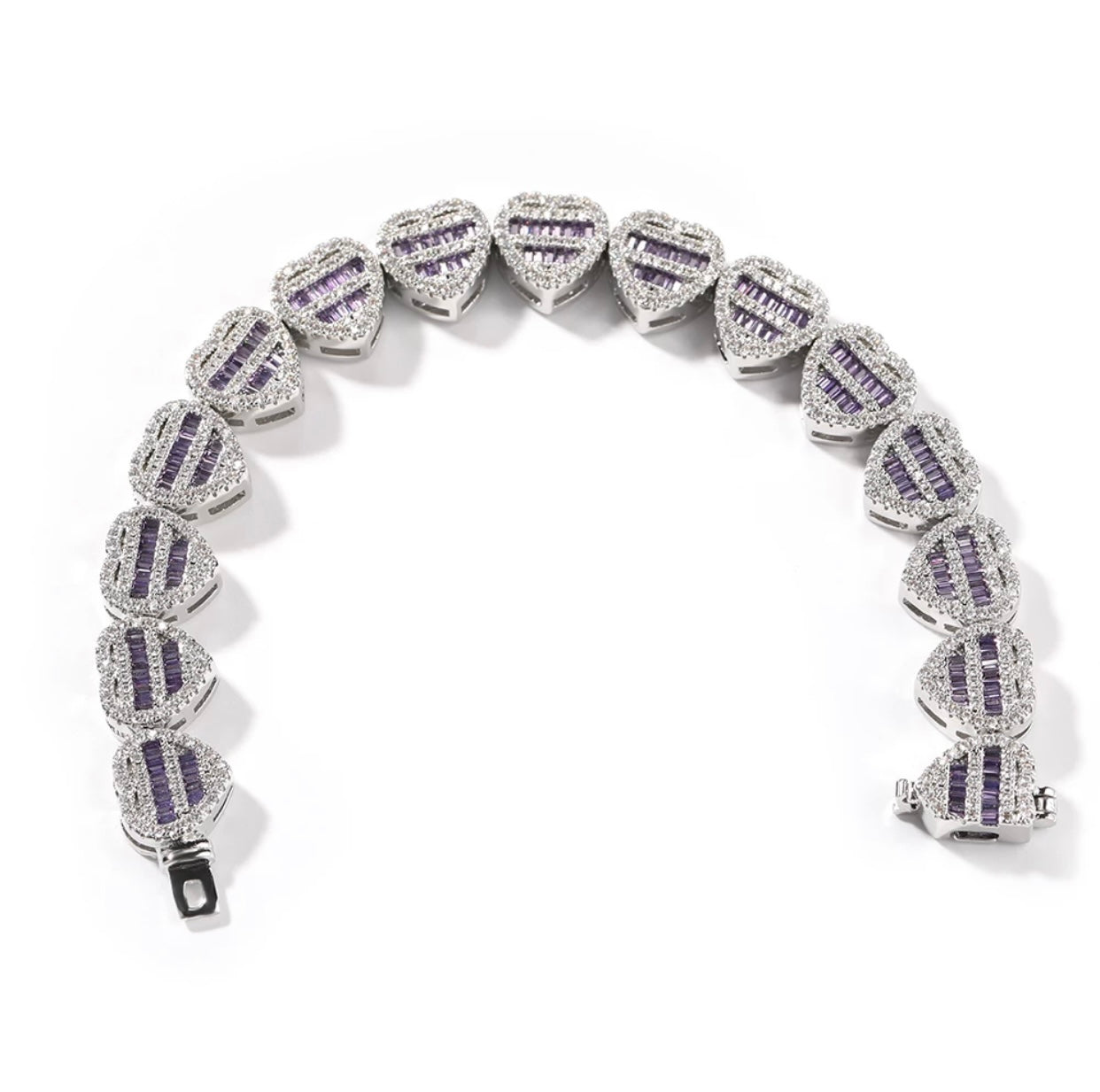 Iced Out Heart Bracelet