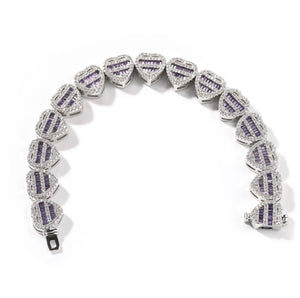 Iced Out Heart Bracelet