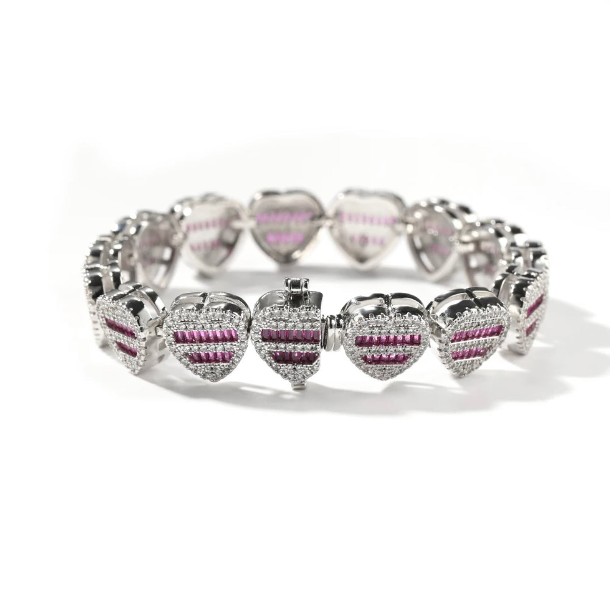 Iced Out Heart Bracelet