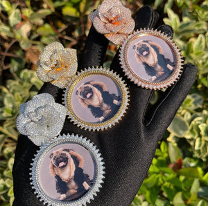 Icy Photo Pendant (Rose Bail)
