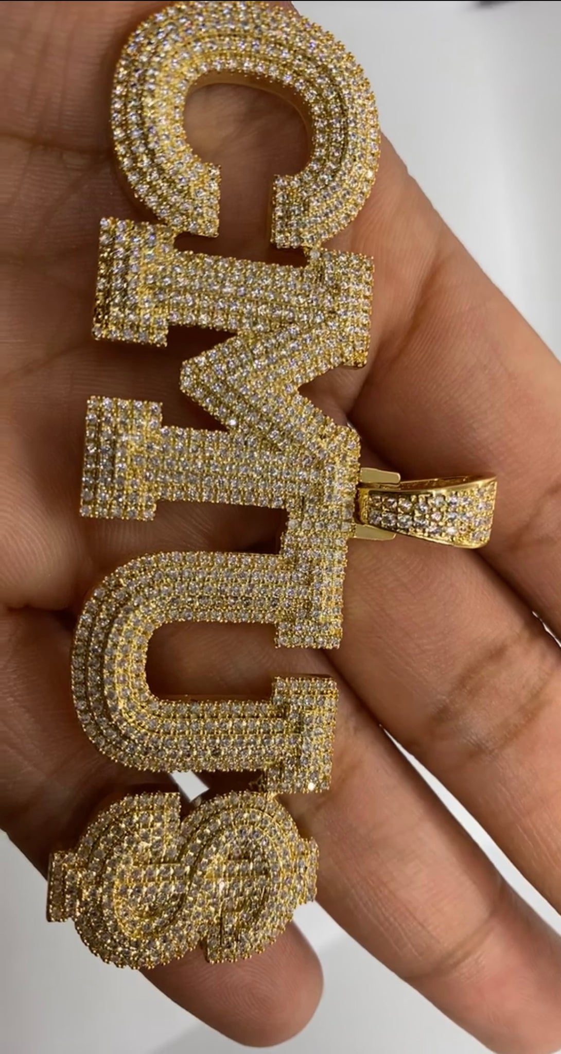 "Like A Boss" Bubble Letter Pendant (Tennis Chain)