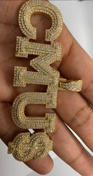 "Like A Boss" Bubble Letter Pendant (Tennis Chain)