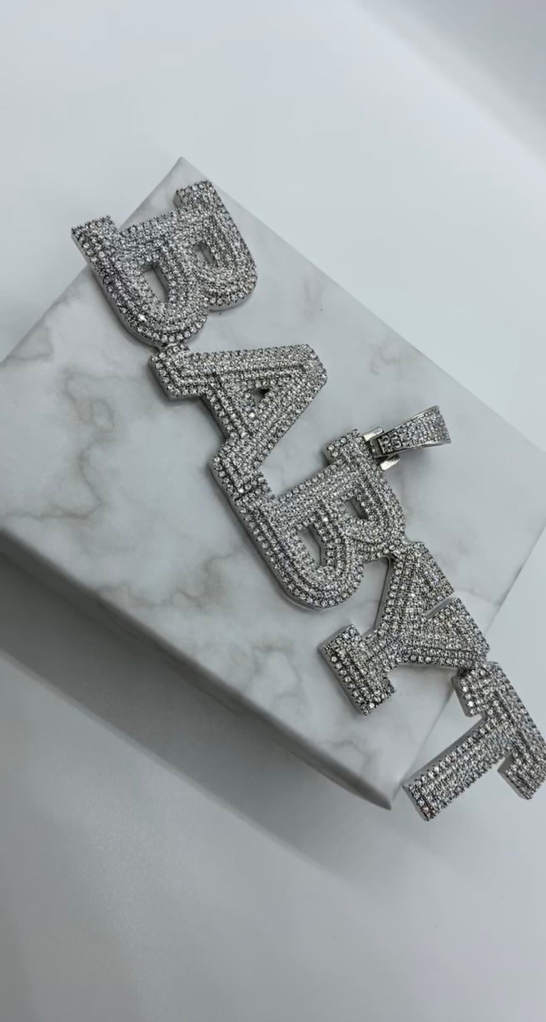 "Like A Boss" Bubble Letter Pendant (Tennis Chain)