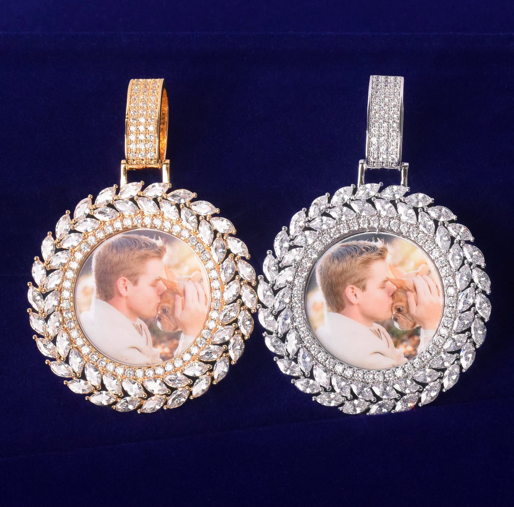 Round In Memory Photo Pendant