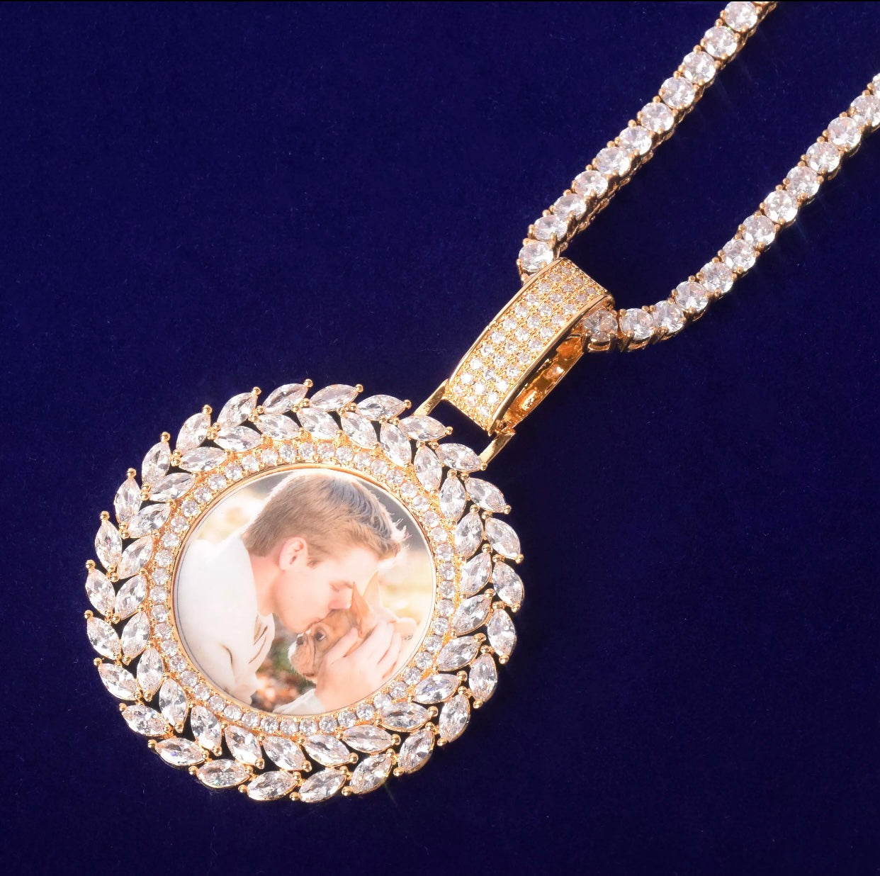 Round In Memory Photo Pendant