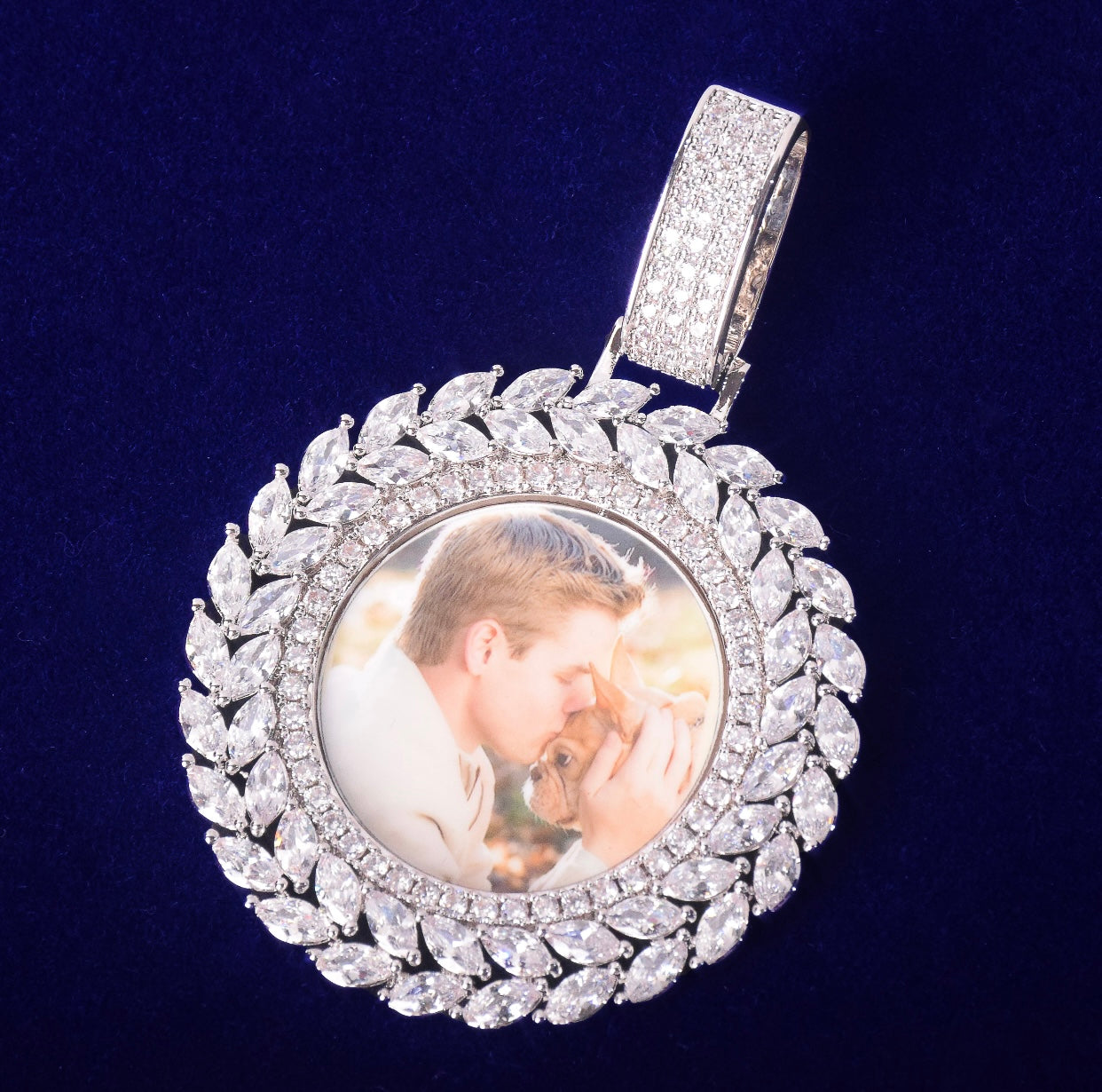 Round In Memory Photo Pendant