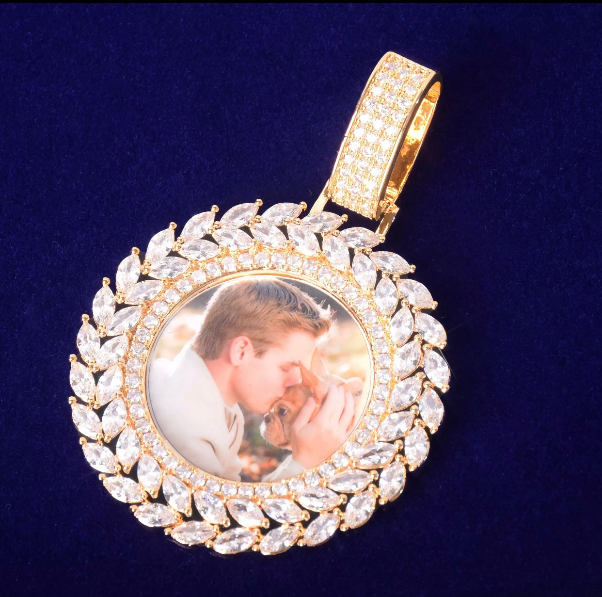 Round In Memory Photo Pendant