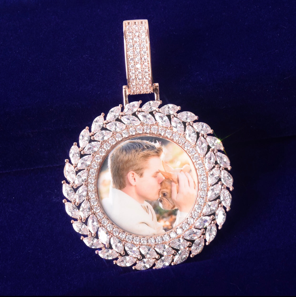 Round In Memory Photo Pendant