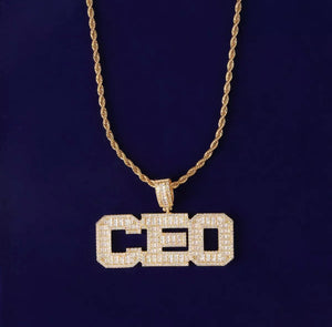 Varsity Style Pendant (Rope Chain)