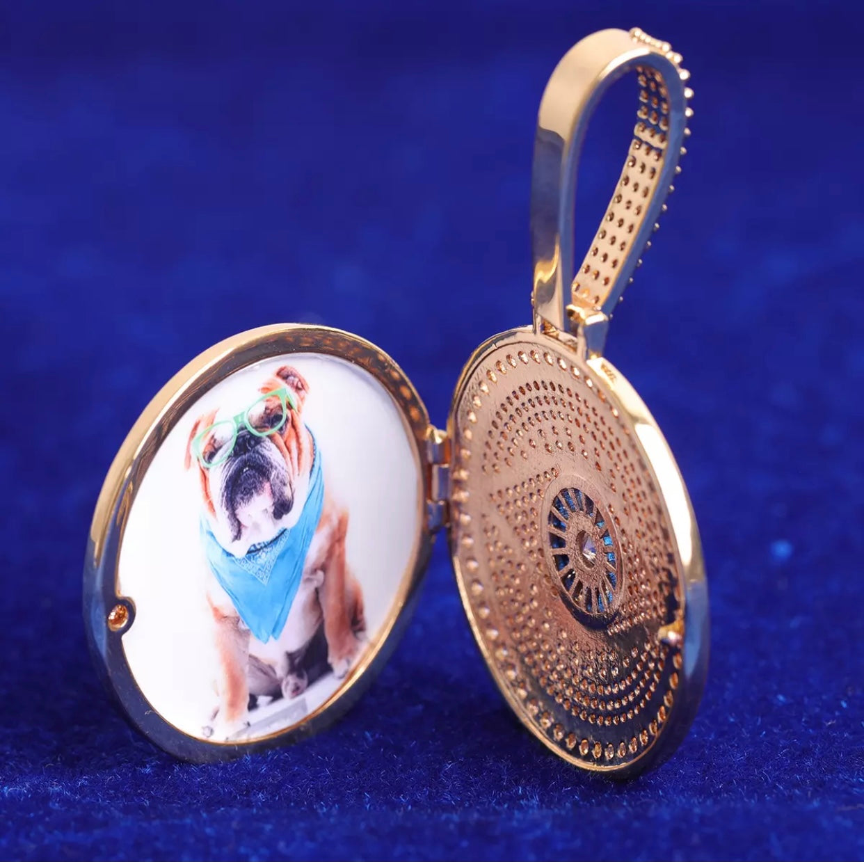 Icy Evil Eye Photo Locket