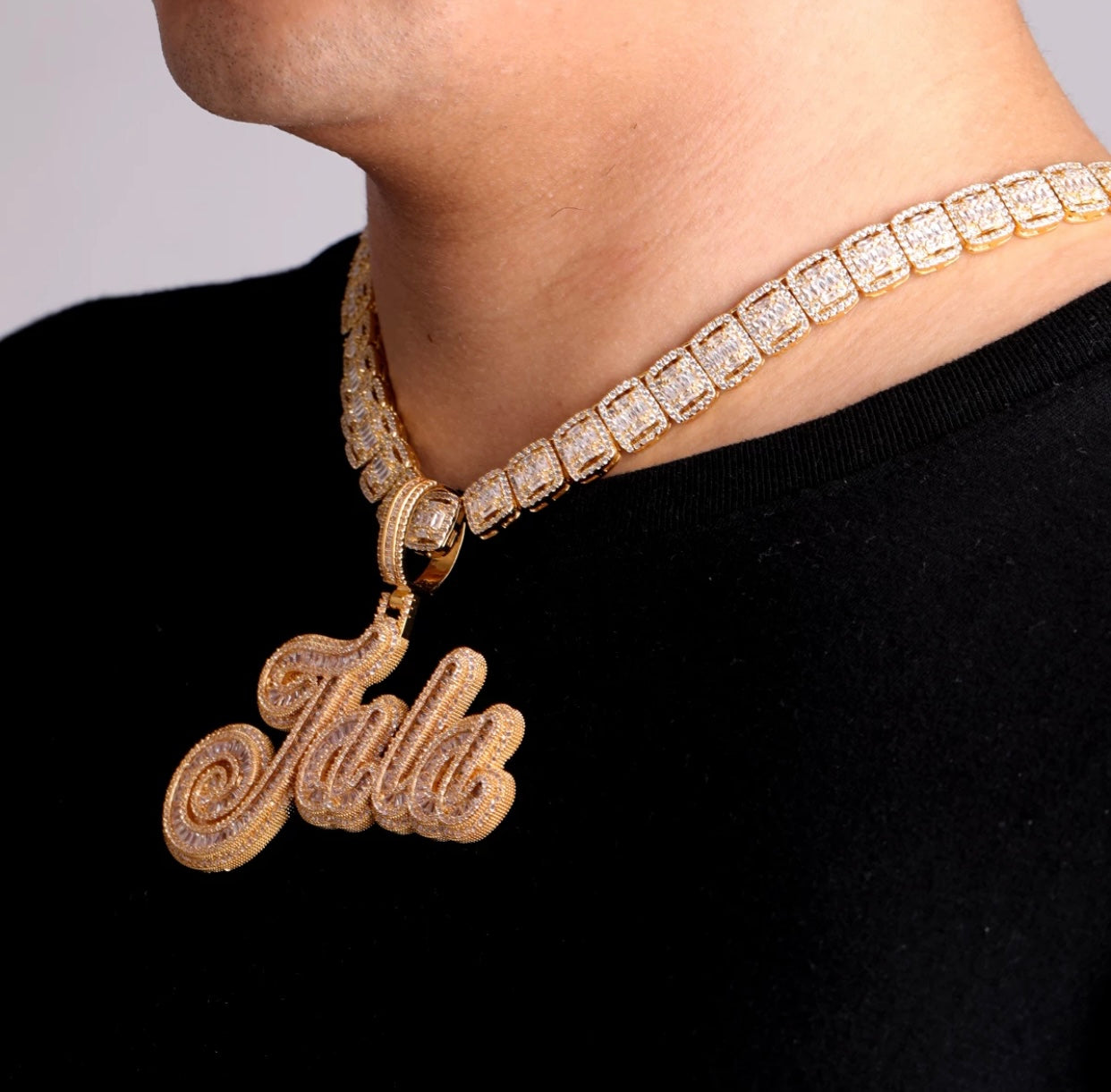 Baguette Big Face Pendant (PENDANT ONLY)