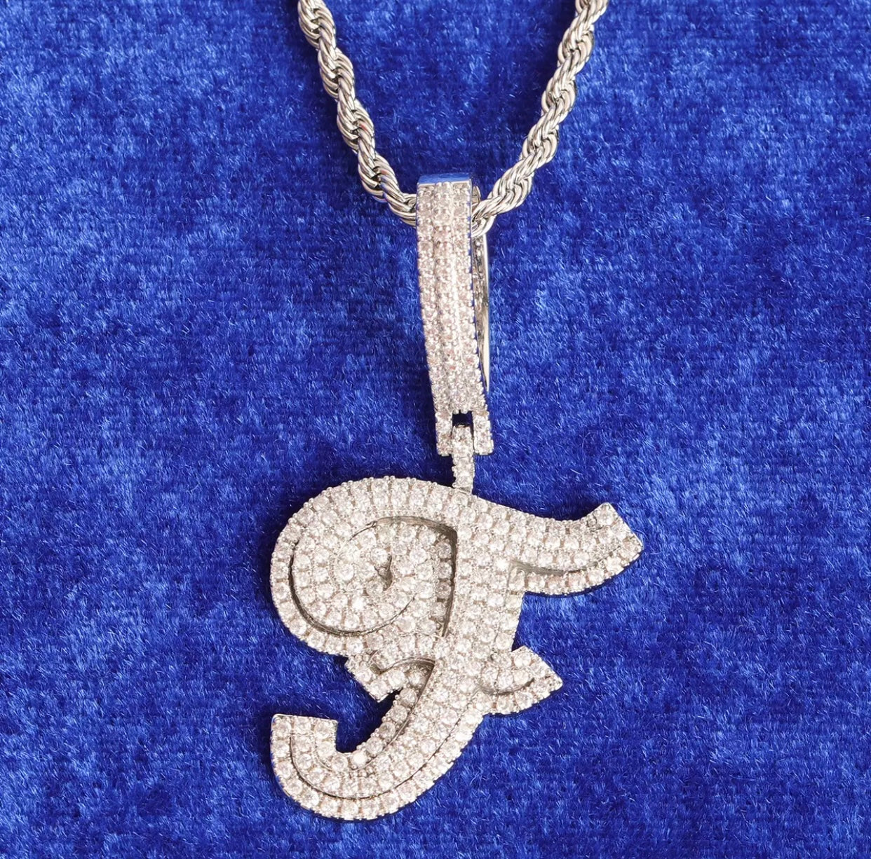 Double Face Initial Pendant