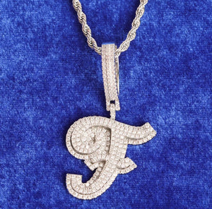 Double Face Initial Pendant
