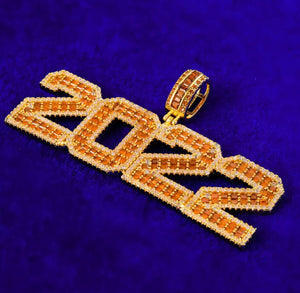 Colored Baguette Pendant Necklace (Rope)